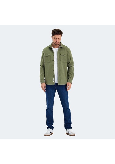 The Crow PETER Erkek  Haki Gömlek