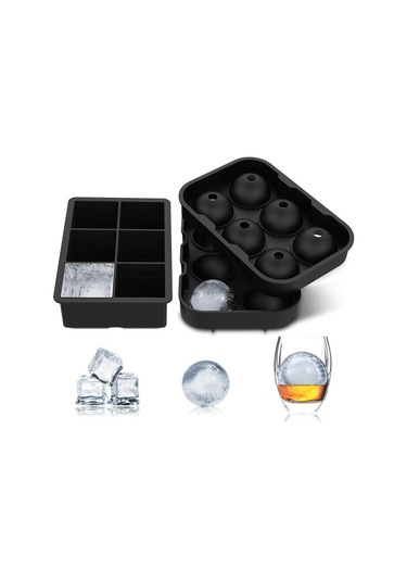 Suofeng 6'li Kare Silikon Buz Kalıbı - Ev & Bar Kullanımı İçin Dayanıklı Çok Renkli