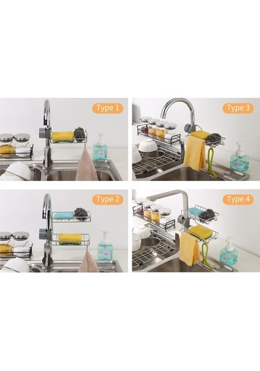 Fortunelane 201 Çelik Çift Katlı Mutfak Musluk Rafı - Su Tüpü 18-22mm Uyumlu, Hızlı Kurutma, Gizli Kanca Ve Boşaltma Delikleri İl Diğer