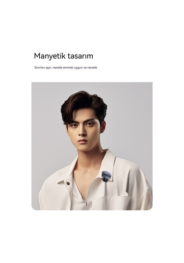 Düzme Manyetik Ekran Kablosuz Yaka Mikrofonu Tip-c Arayüzü