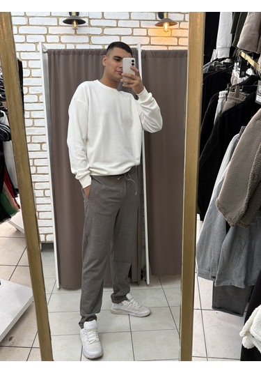 Tuba Toptaş Pike Jogger Pantolon Kahverengi