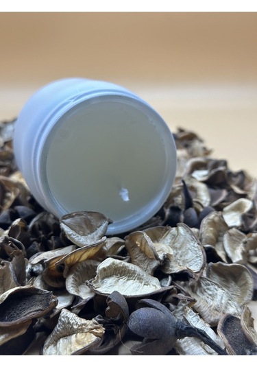 Beyaz Renk Vanilya Kokulu Soya Mum 210 Cc 1 Adet - Renkli Kavanozda Mum 1 Adet Beyaz