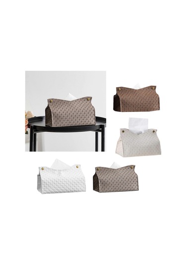 Dekoratif Dikdörtgen Mendil Kutusu-kılıf Pu Deri Mendil Düzenleyici Tutucu Banyo Modern Mendil Kutusu Tutucu Ofis