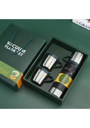 Kapris Çelik 3lü Termos Seti 680 Ml Siyah Kap-290 Siyah