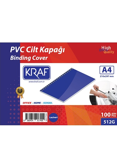 Kraf Cilt Kapağı A4 160 Mic. 100 Lü Lacivert 512g