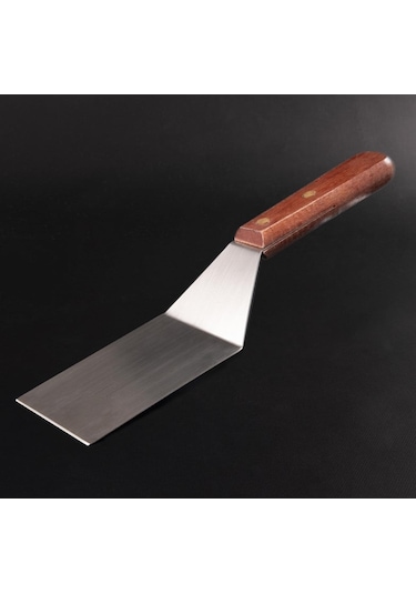 Reyo Paslanmaz Çelik Profesyonel Barbekü/ızgara Spatulası 35 Cm - Ahşap Saplı