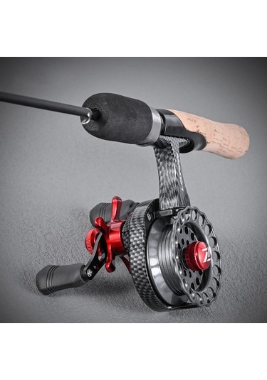 Novahub Çift Yönlü Metal Gövdeli Karbon Raft Makarası - Sol/sağ El Ergonomik Tasarım, Buz Balıkçılığı, Trolling İçin