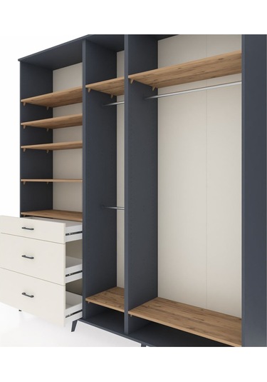 Hyperion Dolap 9 Raflı 3 Çekmeceli 3 Askılı 220x44x243 Antrasit-çam/aytaşı Atlas Çam/aytası Hyperion Dolap 9 Raflı 3 Çekmeceli 3 Askılı 220x44x243 Antrasit-çam/aytaşı Atlas Çam/aytası