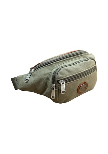Monte Lui Unisex Kanvas Kumaş Bel Ve Çapraz Çanta Haki