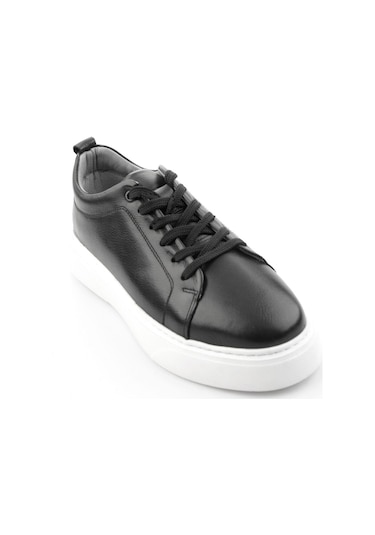Bambi Siyah Hakiki Deri Erkek Sneaker E01082102043