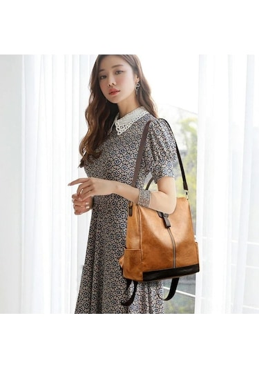 Novahub Yeşil Kadın Sırt Çantası, Omuz Ve El Çantası, Moda Seyahat Çantası, Kadınlar İçin Pratik Tasarım Yeşil