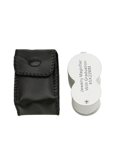 45X 22Mm Katlanır Ölçekli Optik Lens 2 Beyaz Led 1 Uv Led Işıklı