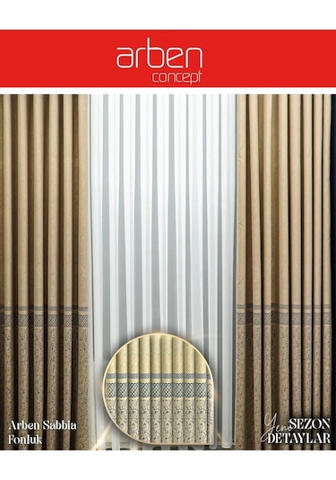 Arben Concept Sabbia Pano Fon Perde / Ölçünüze Özel Dikim Bej