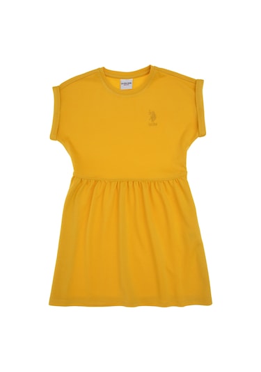 U.s. Polo Assn. Kız Çocuk Koyu Sarı Elbise Örme 50306259-vr094 Koyu Sarı