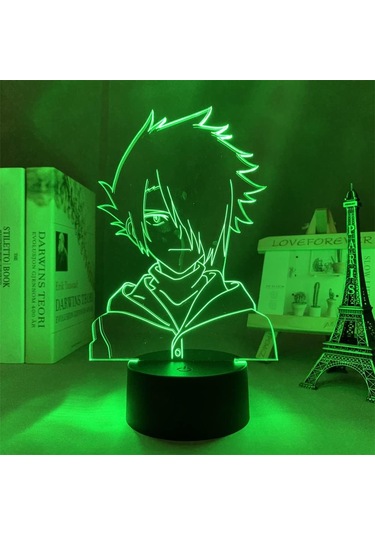 Wj 3d Led İllüzyon Lambası Anime The Promised Neverland Ray Figürlü Gece Lambası Erkek Kız Odası Dekoru Rgb 16 Renk Masa Lambası Çocuklar İçin Doğum Günü Noel Hediyesi Çok Renkli