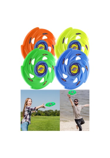 Frisbee Frizbi Fırlatma Diski Disk Atma Oyunu Çocuk Yetişkin Plaj Bahçe Oyuncak 24 Cm 4lü