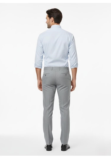 Presto Erkek Slimfit Armürlü Pantolon Gri 3194-050 Gri