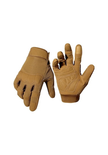 Tangshopping Taktik Eldiven Askeri Ordu Balıkçılık Çalışması Dokunmatik Ekran Kaymaz Mat Avcılık Kahverengim