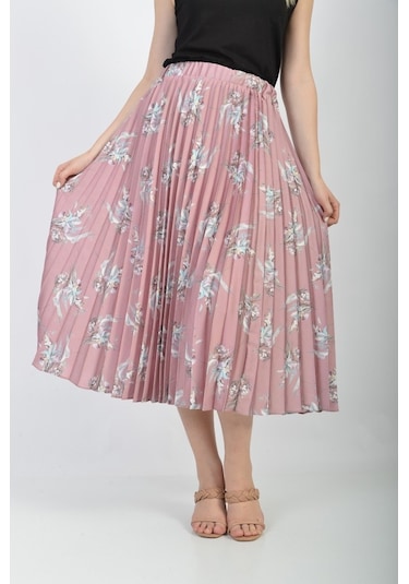 Soralline Bayan Plisoley Etek 781 Gül Kurusu Gül Kurusu Gülkurusu