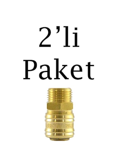 Brio Hava Hortum Erkek Gövde Kamalı 1/2 2'li Paket 1/2