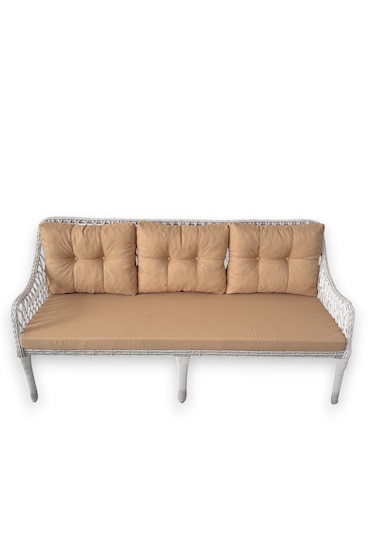 Kaş 3+1+1+masa Rattan Bahçe Balkon Mobilyası Bej