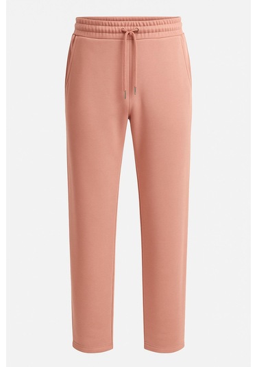 Erkek Düz Paça 3 İplik Şardonlu Rahat Kesim Premium Kumaş Eşofman Altı Somon