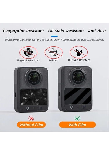 Xindoker Osmo 360 Kamera Ekran Koruyucu - Cam Temperli 9h Sertlikli, Yüksek Çözünürlük, Parmak İzi Engeli, 0.33mm İnce, Şarjlı Dokunmatik Desteği 1 Adet