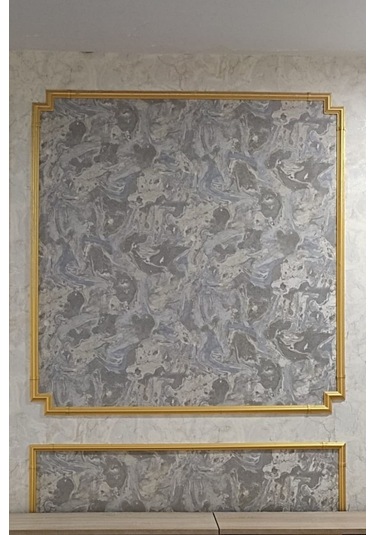 Kahve Eskitme 2,5 Cm Çıta Uyumlu Dekoratif M Köşe Motifi