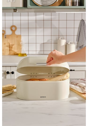 Karaca Dustin Ekmek Kutusu Cream