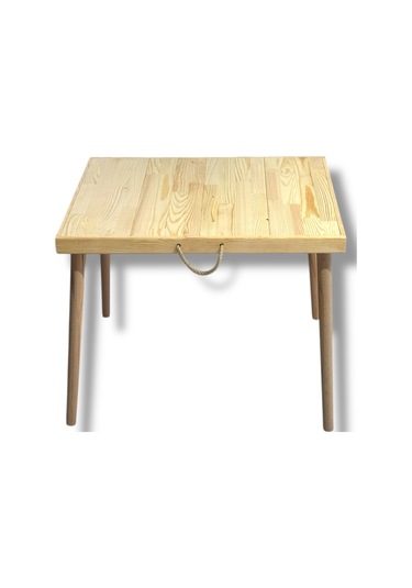 Ham Kamp Masası, Piknik Masası, Orta Sehpa, Portatif Masa, Ahşap Ahşap Kahverengi