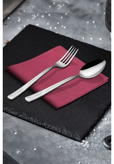 Avcı Ay Işığı 30 Parça Çatal Kaşık Takımı Gümüş