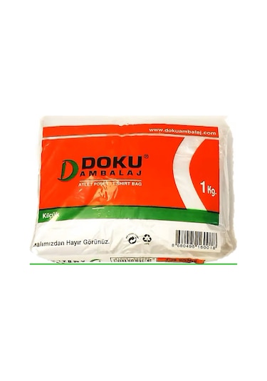 Doku Ambalaj Atlet Poşet T-shirt Bag Orjinal 1kg Taşıma Torbası Alişveriş Küçük Boy 24x45