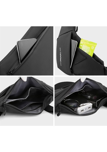 Erkek Omuz Çantası, Büyük Kapasiteli, Su Geçirmez Omuz Çantası, Göğüs Çantası/sırt Çantası/omuz Çantası/seyahat Çantaları, Dış Mekan Kullanımı İçin Hırsızlığa Karşı Dayanıklı Omuz Çantası