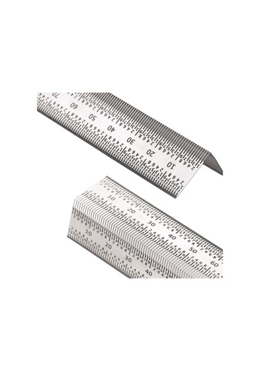 Xiyyadms Ahşap İşçiliği İçin Hassas Çizim Cetveli, Paslanmaz Çelik, 180mm, Kalem Ve 12 Adet Kalem Ucu İle