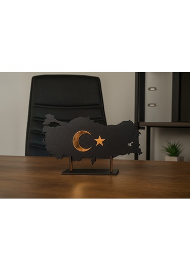 Şık Masaüstü Türkiye Haritası Hediyelik Konsept Ürün 20x10 Cm