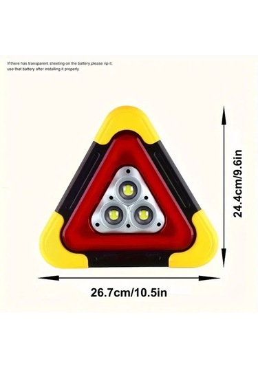 Cordial 1 Bilgisayar Güneş Enerjili Üçgen Acil Durum İşareti El Feneri 5 Modlu Şarj Edilebilir Kamp Yürüyüş 150m Menzil 300 Lümen Usb Kablosu Dahil Altın