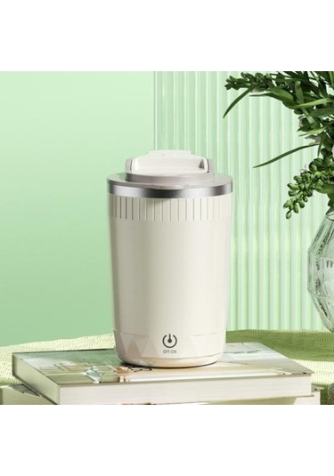 Novahub Yüksek Hızlı Şarj Edilebilir Manyetik Karıştırma Kahve Kupası - Bej Model Bej