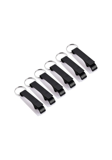 Kangvka Alüminyum Anahtar Zinciri Açıcı - 6 Adet Siyah, Bidon Ve Konser Açma İşlevi, Hafif Ve Taşınabilir Gümüş