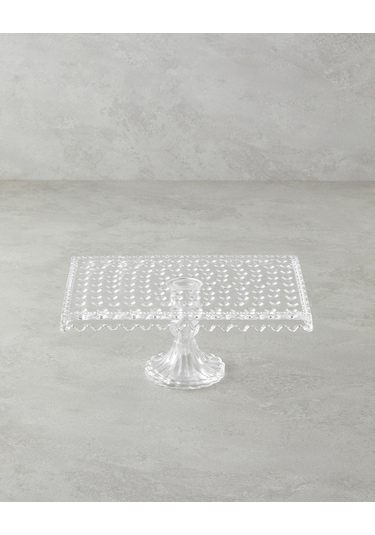English Home Bubbles Cam Kek Standı 25x11 Cm Şeffaf Şeffaf