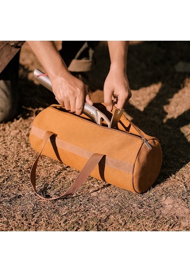 Pazly Kamp Çadırı Çivisi Ve Malzemeleri İçin Taşınabilir Kumaş Çanta - Kahverengi Kahverengi