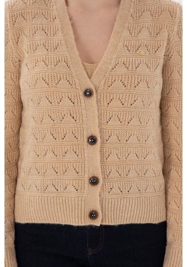 U.s. Polo Assn. Kadın Kum Hırka Triko 50293082-vr085 Kum