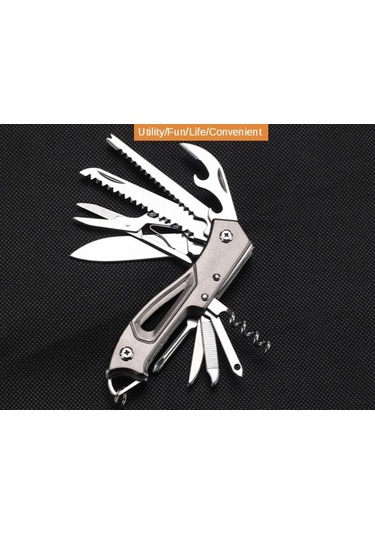 Valkyrie Çok Fonksiyonlu Outdoor İsviçre Kamp Cep Çakısı Siyah