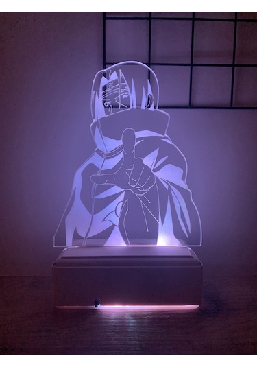 Naruto Itachi 16 Renk Gece Lambası