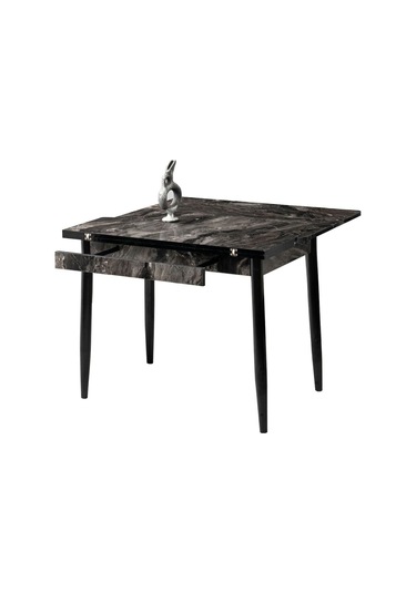 Kartal Dikdörtgen Masa Ve Ay Sandalye, Cosmos, 100x65 Siyah