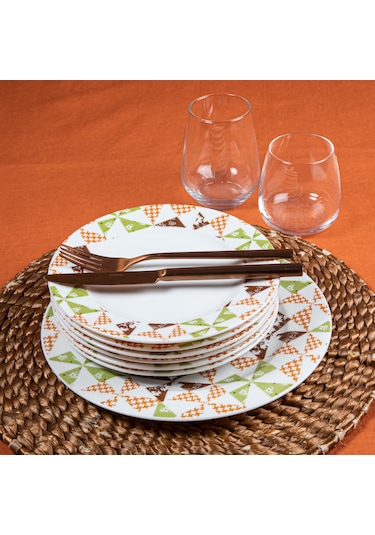 Güral Porselen - Eda 7 Parça Bone Pasta Seti