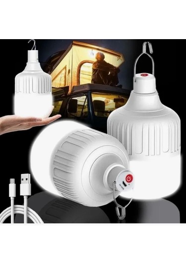 Noas Acil Durum Ve Kamp Aydınlatma Seti 30w Şarjlı Led Torch Ampul + Bitez Solar El Feneri 2li