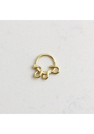 Glorria Altın Halka Piercing Sarı