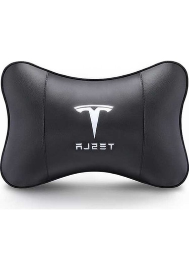Didadodo Tesla Logolu Siyah Oto Boyun Yastığı, Yüksek Kaliteli