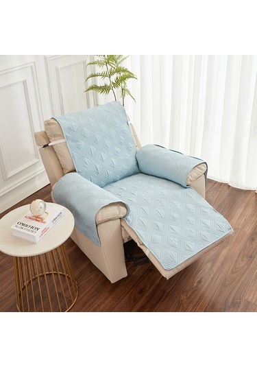 Geeroyoo Tek Koltuklu Koltuk Kılıfı, Dört Mevsim Antipyilanmalı, Toz Koruyucu Örtü, 55x200 Cm Gri Üç Çizgi Yıldız Desenli, Leg托lu Minder DiğER