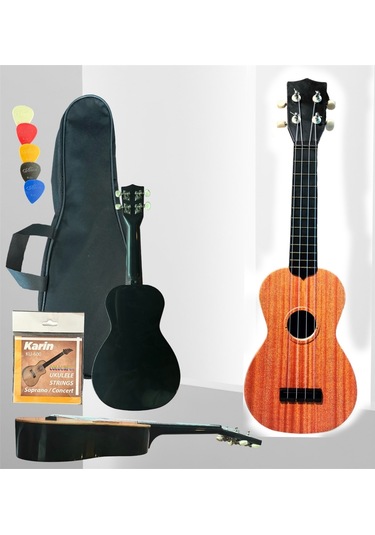 XU21-1-NT- 4 Telli Ukulele  Naturel Görünümlü Kapak